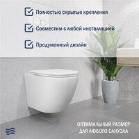 Унитаз подвесной Lauter Vortex 2110830VP + Breez 21GN7072BM - Превью изображения №4 — Интернет-магазин ПроЗаказ