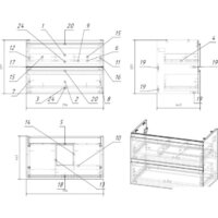  Cersanit Тумба Moduo 80 SZ-MOD80-BL/Wh под умывальник - Превью изображения №5 — Интернет-магазин ПроЗаказ