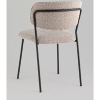 Стул Stool Group Кэрол без подлокотников FDC9003 DC2635-4A grey (букле серый/черные ножки) - Превью изображения №4 — Интернет-магазин ПроЗаказ