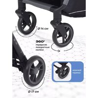 Коляска прогулочная «книга» MOWbaby Атом MB200 (Grey) - Превью изображения №8 — Интернет-магазин ПроЗаказ