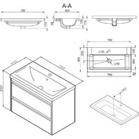  AM.PM Тумба с умывальником Pulse M91-FHX0752-WCC0752WG - Превью изображения №3 — Интернет-магазин ПроЗаказ