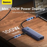 Док-станция Baseus UltraJoy Series 6-Port Hub Docking Station B00052802811-00 - Превью изображения №6 — Интернет-магазин ПроЗаказ