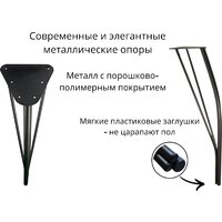 Кухонный стол Arvento Флок 3 европейский 110х70 (мрамор неро маркина) - Превью изображения №5 — Интернет-магазин ПроЗаказ