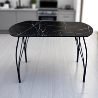 Кухонный стол Arvento Флок 3 европейский 110х70 (мрамор неро маркина) - Превью изображения №3 — Интернет-магазин ПроЗаказ