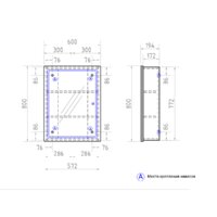  Vigo Шкаф с зеркалом Geometry 600 - Превью изображения №3 — Интернет-магазин ПроЗаказ