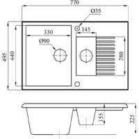Кухонная мойка БелЭворс Forma R (черный) - Превью изображения №2 — Интернет-магазин ПроЗаказ