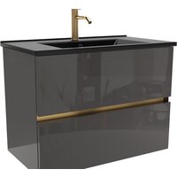  ЗОВ Тумба под умывальник Лира 80 L80MWFMLGVG (графиль глянец) - Превью изображения №2 — Интернет-магазин ПроЗаказ