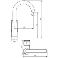 Смеситель Damixa Apollo 470220000 - Превью изображения №3 — Интернет-магазин ПроЗаказ