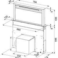 Кухонная вытяжка Franke FDW 908 IB XS 110.0365.588 - Превью изображения №6 — Интернет-магазин ПроЗаказ