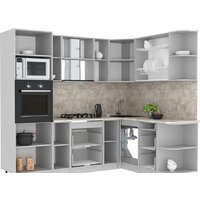 Готовая кухня Интерлиния Мила Лайт 1.68x2.4 правая (вудлайн кремовый/вудлайн кремовый/малага) - Превью изображения №2 — Интернет-магазин ПроЗаказ