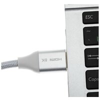 Кабель CACTUS HDMI - HDMI CS-HDMI.2.1-1.8 (1.8 м, серебристый) - Превью изображения №5 — Интернет-магазин ПроЗаказ