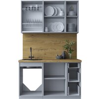 Готовая кухня Интерлиния Мила Шато 1.3А (белый/мята/бискайская сосна) - Превью изображения №4 — Интернет-магазин ПроЗаказ