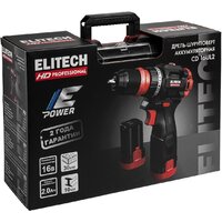 Дрель-шуруповерт ELITECH CD 16UL2 E2201.078.01 (с 2-мя АКБ, кейс) - Превью изображения №16 — Интернет-магазин ПроЗаказ