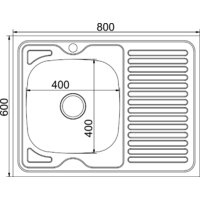 Кухонная мойка Mixline R 555235 (с сифоном) - Превью изображения №2 — Интернет-магазин ПроЗаказ