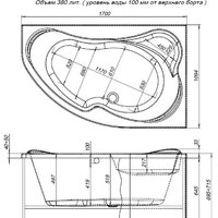 Ванна Aquanet Capri 170x110 R (с каркасом и экраном) - Превью изображения №8 — Интернет-магазин ПроЗаказ