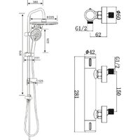 Душевая система  Agger Thermo A2492200 - Превью изображения №10 — Интернет-магазин ПроЗаказ