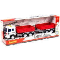 Полесье Сити бортовой с прицепом 93110 (красный)