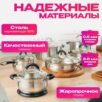 Набор кастрюль Taller TR-11047 + набор ножей - Превью изображения №2 — Интернет-магазин ПроЗаказ