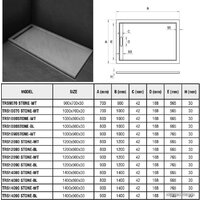 Душевой поддон WeltWasser TRS 14080 Stone-WT 140x80 - Превью изображения №2 — Интернет-магазин ПроЗаказ