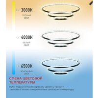 Подвесная люстра In Home Estetika Ring-Mystery-140RC-3BL 4690612062518 - Превью изображения №7 — Интернет-магазин ПроЗаказ