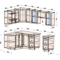 Готовая кухня Интерлиния Тренд 1.5x2.4 левая (мята/мята/дуб бунратти) - Превью изображения №6 — Интернет-магазин ПроЗаказ