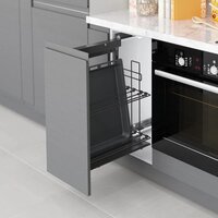 Корзина выдвижная Starax S-2891-A (левое крепление, антрацит) - Превью изображения №2 — Интернет-магазин ПроЗаказ