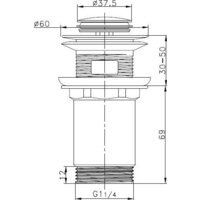 Умывальник Lauter 21393-60-A + клапан 21190B - Превью изображения №16 — Интернет-магазин ПроЗаказ