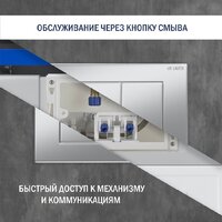 Унитаз подвесной Lauter Longer 2110822 с кнопкой 219703J (прямоугольная, сатин) - Превью изображения №13 — Интернет-магазин ПроЗаказ