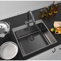 Кухонная мойка Aquasanita Aira AIR 100 N-T (графит) - Превью изображения №4 — Интернет-магазин ПроЗаказ