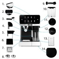Рожковая кофеварка Yoer Creamo EMF03BK - Превью изображения №3 — Интернет-магазин ПроЗаказ