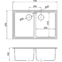 Кухонная мойка Marblan Duas (черный,с сифоном) - Превью изображения №6 — Интернет-магазин ПроЗаказ