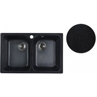 Кухонная мойка Marblan Duas (черный,с сифоном) - Превью изображения №3 — Интернет-магазин ПроЗаказ