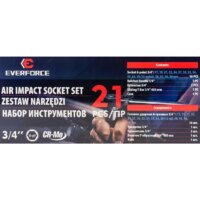 Набор трещотка с головками Everforce EF-6212-5MPB (21 предмет) - Превью изображения №4 — Интернет-магазин ПроЗаказ