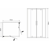 Душевой уголок Grossman Forta GR-1280RFo 120x80x190 - Превью изображения №3 — Интернет-магазин ПроЗаказ