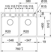 Кухонная мойка Franke Maris MRG 620-35-35 114.0741.199 (оникс) - Превью изображения №3 — Интернет-магазин ПроЗаказ