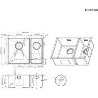 Кухонная мойка Oltens Hydda 71201100 - Превью изображения №2 — Интернет-магазин ПроЗаказ