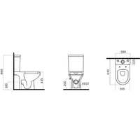 Унитаз напольный AM.PM Spirit FlashClean C708600WH (без сиденья) - Превью изображения №3 — Интернет-магазин ПроЗаказ