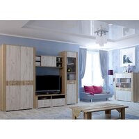 Шкаф распашной Интерлиния Коламбия КЛ-3 (дуб сонома/дуб белый) - Превью изображения №3 — Интернет-магазин ПроЗаказ