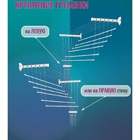 Сушилка для белья Comfort Alumin Лифт универсальное крепление 6x200см (алюминий/белый) - Превью изображения №11 — Интернет-магазин ПроЗаказ