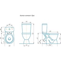 Унитаз напольный Rosa Лира Люкс (белый) - Превью изображения №2 — Интернет-магазин ПроЗаказ