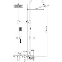 Душевая система  Lauter Rain 21CK505С-S2124 - Превью изображения №2 — Интернет-магазин ПроЗаказ