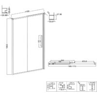 Душевая дверь Niagara Nova NG-34-11AGR 110x195 (графит/прозрачное стекло) - Превью изображения №10 — Интернет-магазин ПроЗаказ
