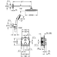 Душевая система  Grohe Vitalio Start 250 348832430 - Превью изображения №4 — Интернет-магазин ПроЗаказ