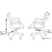 Офисное кресло Бюрократ CH-993-Low/Red - Превью изображения №4 — Интернет-магазин ПроЗаказ