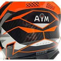Мотошлем AIM RH855 Carbon Razor RH855R-DWR-XS (XS, белый/красный) - Превью изображения №10 — Интернет-магазин ПроЗаказ