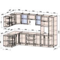 Готовая кухня Интерлиния Тренд 1.88x3.2 ВТ левая (пепел/пепел/опал светлый) - Превью изображения №5 — Интернет-магазин ПроЗаказ