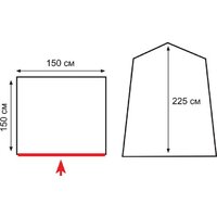 Палатка для душа и туалета Totem Privat V2 - Превью изображения №3 — Интернет-магазин ПроЗаказ