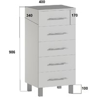  Genesis Мебель Тумба Высокий (белый) - Превью изображения №2 — Интернет-магазин ПроЗаказ