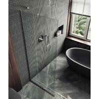 Душевая стенка MaybahGlass 195x109 MGD-677-5у (прозрачное стекло/хром матовый) - Превью изображения №4 — Интернет-магазин ПроЗаказ