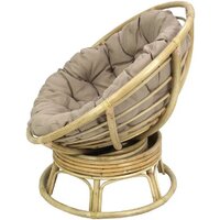 Кресло-качалка Garden Story Папасан Roker D110 вращающееся CV-18H (медовый/бежевый) - Превью изображения №3 — Интернет-магазин ПроЗаказ